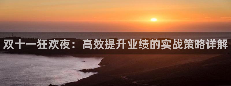 必赢资讯下载：双十一狂欢夜：高